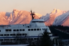 Sunset framing the Ferry