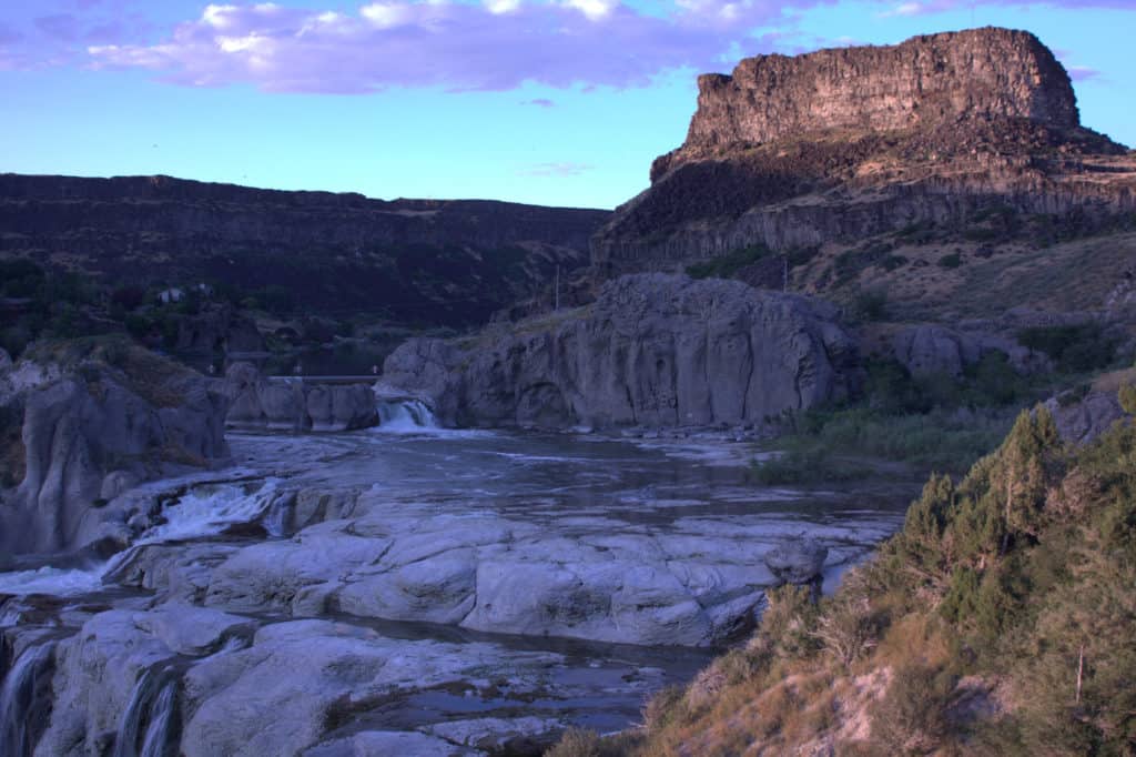 Shoshone Falls near sunset